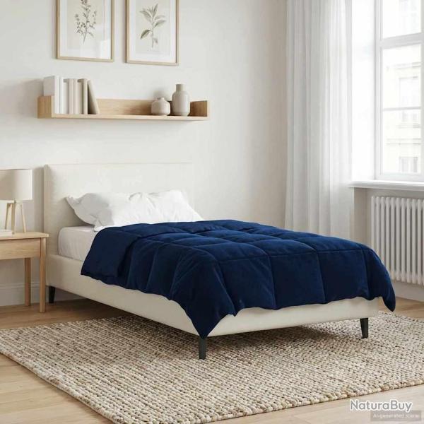 Duvet d'hiver Matelass� Bleu fonc� 135 x 200 cm Microfibre
