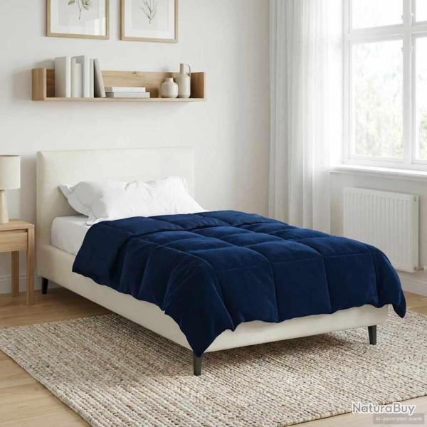 Duvet d'hiver Matelass� Bleu fonc� 155 x 200 cm Microfibre