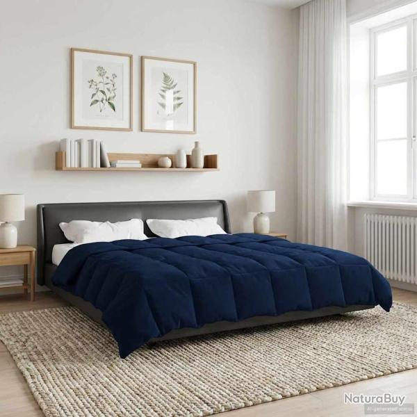 Duvet d'hiver Matelass� Bleu fonc� 200 x 200 cm Microfibre