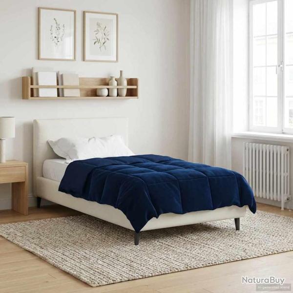 Duvet d'hiver Matelass� Bleu fonc� 135 x 220 cm Microfibre