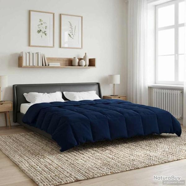 Duvet d'hiver Matelass� Bleu fonc� 200 x 220 cm Microfibre