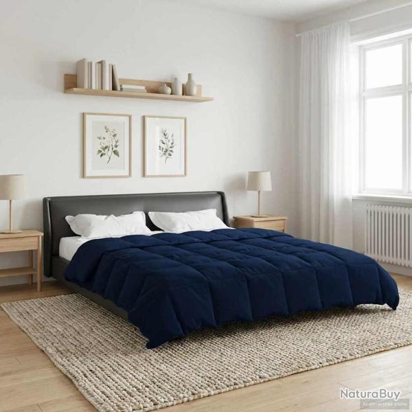 Duvet d'hiver Matelass� Bleu fonc� 220 x 240 cm Microfibre