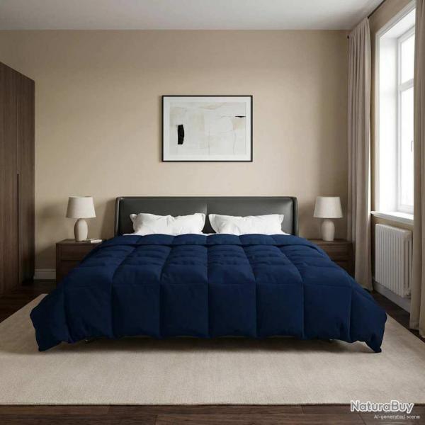 Duvet d'hiver Matelass� Bleu fonc� 240 x 260 cm Microfibre