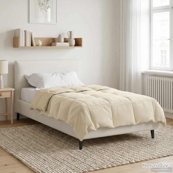 Duvet d'hiver Matelass� Cr�me 140 x 200 cm Microfibre