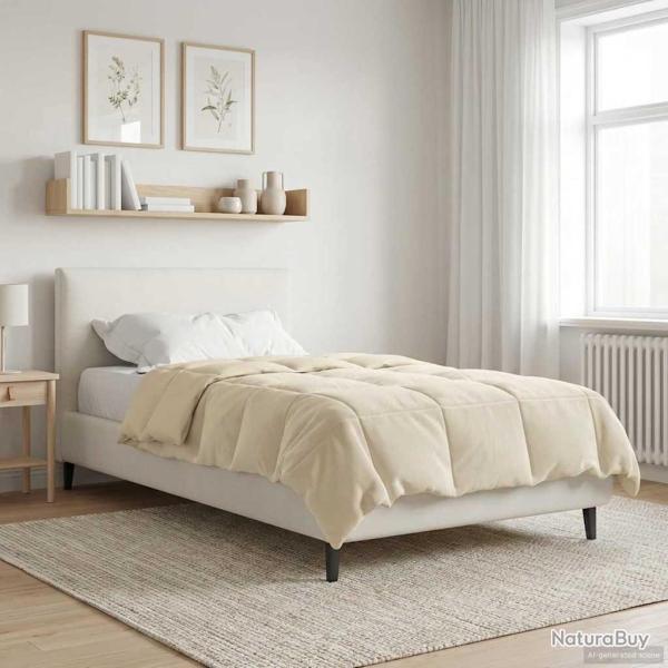 Duvet d'hiver Matelass� Cr�me 155 x 200 cm Microfibre