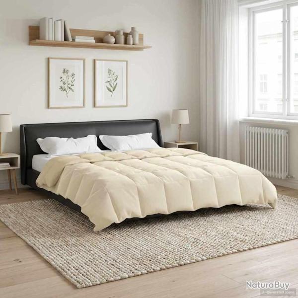 Duvet d'hiver Matelass� Cr�me 200 x 240 cm Microfibre