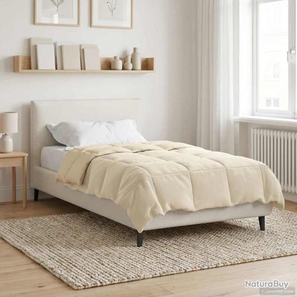 Duvet d'hiver Matelass� Cr�me 155 x 220 cm Microfibre