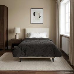 Duvet d'&eacute;t&eacute; simple Matelass&eacute; Anthracite 135 x 200 cm