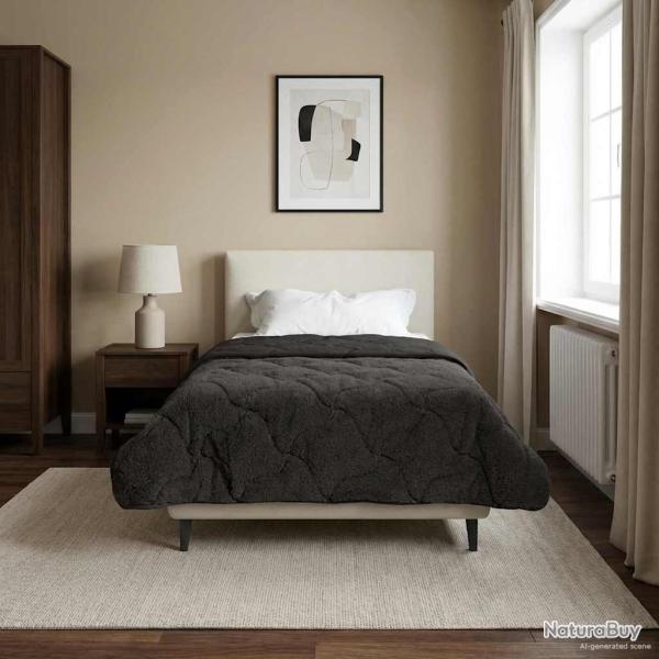 Duvet d'�t� simple Matelass� Anthracite 135 x 200 cm