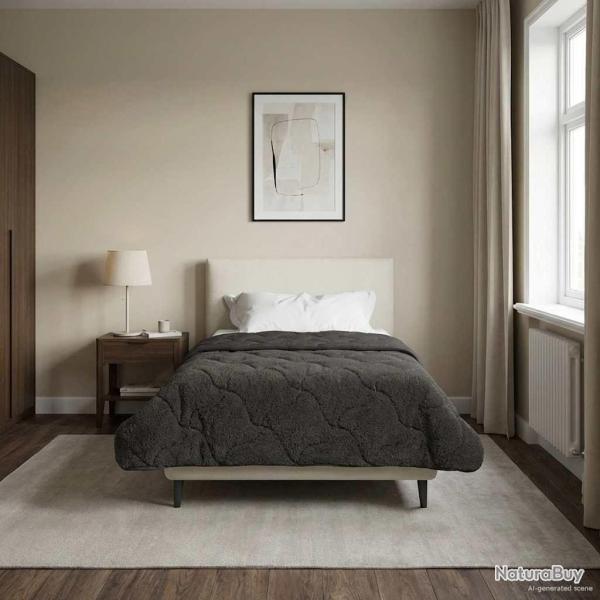Duvet d'�t� simple Matelass� Anthracite 140 x 220 cm