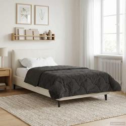 Duvet d'&eacute;t&eacute; simple Matelass&eacute; Anthracite 155 x 200 cm