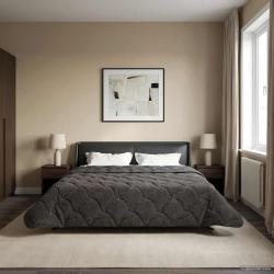 Duvet d'&eacute;t&eacute; simple Matelass&eacute; Anthracite 200 x 240 cm