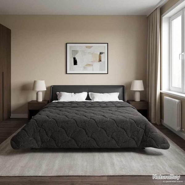 Duvet d'�t� simple Matelass� Anthracite 200 x 220 cm