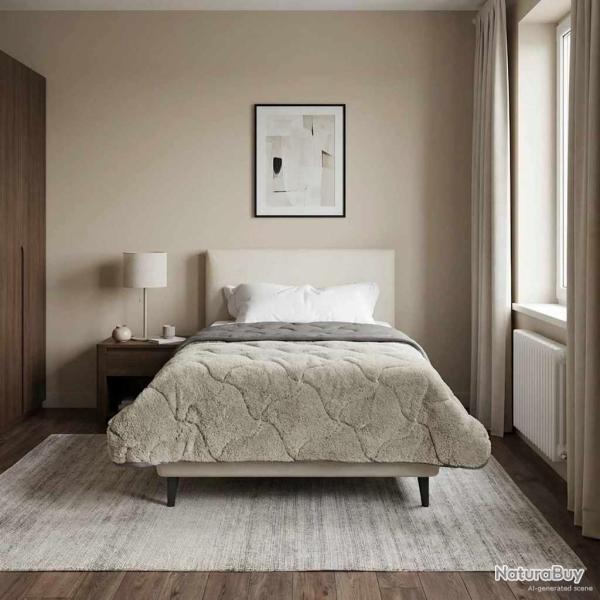 Duvet d'�t� simple Matelass� Gris clair 135 x 200 cm