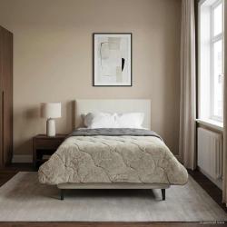 Duvet d'&eacute;t&eacute; simple Matelass&eacute; Gris clair 140 x 220 cm