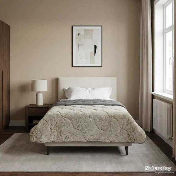 Duvet d'�t� simple Matelass� Gris clair 140 x 220 cm