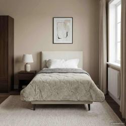Duvet d'&eacute;t&eacute; simple Matelass&eacute; Gris clair 155 x 200 cm