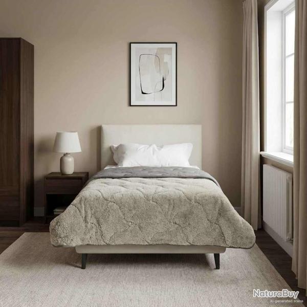 Duvet d'�t� simple Matelass� Gris clair 155 x 200 cm