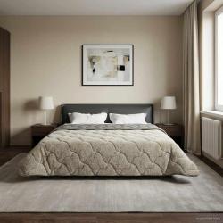 Duvet d'&eacute;t&eacute; simple Matelass&eacute; Gris clair 200 x 200 cm
