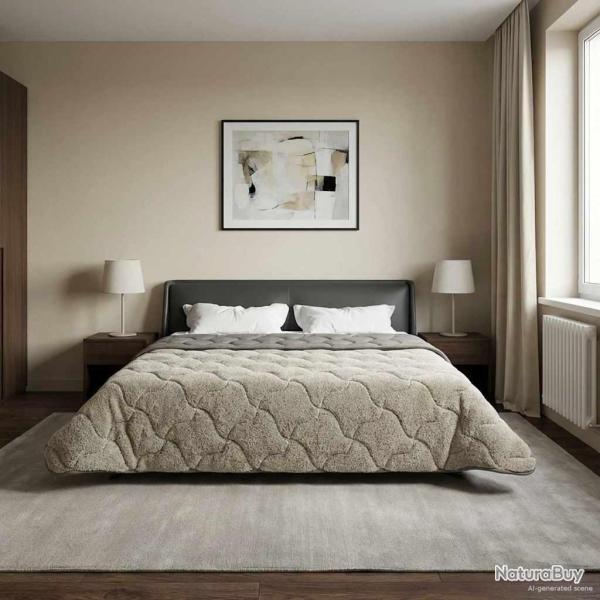 Duvet d'�t� simple Matelass� Gris clair 200 x 200 cm