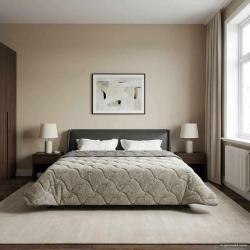 Duvet d'&eacute;t&eacute; simple Matelass&eacute; Gris clair 200 x 240 cm
