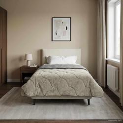 Duvet d'&eacute;t&eacute; simple Matelass&eacute; Gris clair 155 x 220 cm