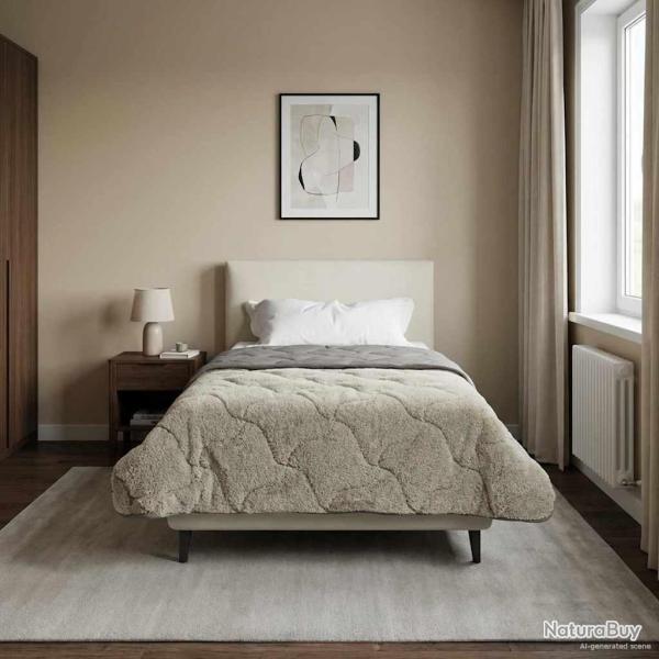 Duvet d'�t� simple Matelass� Gris clair 155 x 220 cm