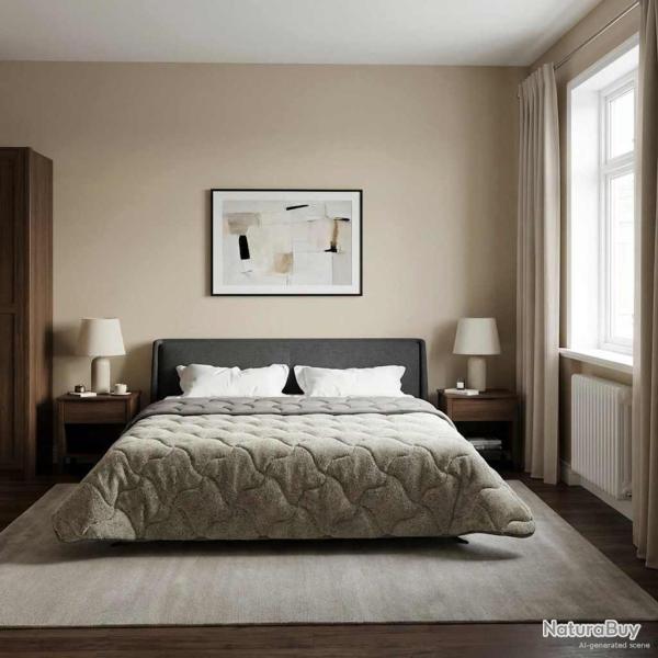 Duvet d'�t� simple Matelass� Gris clair 200 x 220 cm