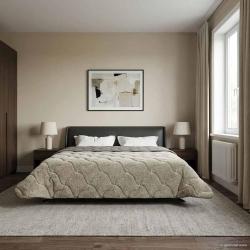 Duvet d'&eacute;t&eacute; simple Matelass&eacute; Gris clair 220 x 240 cm