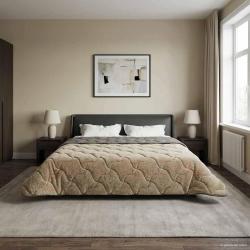 Duvet d'&eacute;t&eacute; simple Matelass&eacute; Gris clair 240 x 260 cm