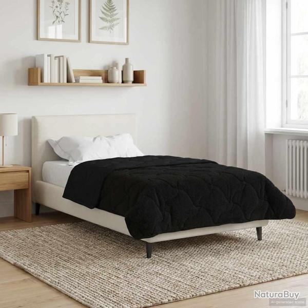 Duvet d'�t� simple Matelass� Noir 135 x 200 cm