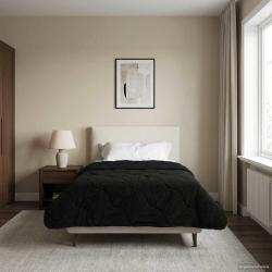 Duvet d'&eacute;t&eacute; simple Matelass&eacute; Noir 140 x 200 cm