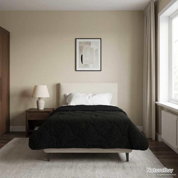 Duvet d'�t� simple Matelass� Noir 140 x 200 cm