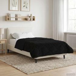 Duvet d'&eacute;t&eacute; simple Matelass&eacute; Noir 155 x 200 cm