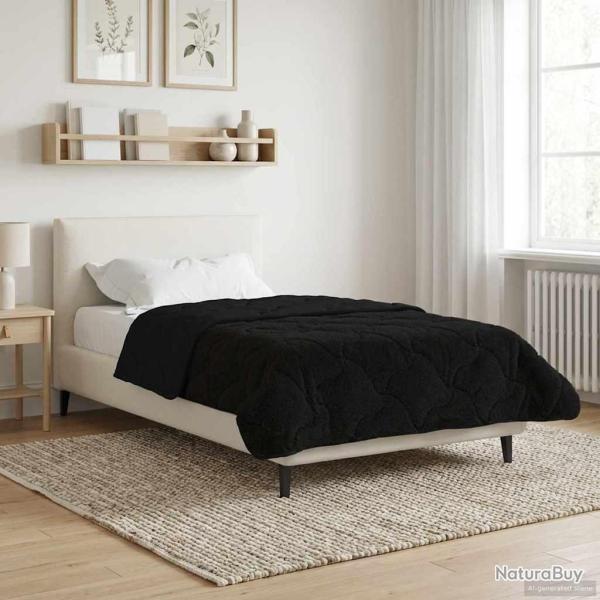 Duvet d'�t� simple Matelass� Noir 155 x 200 cm