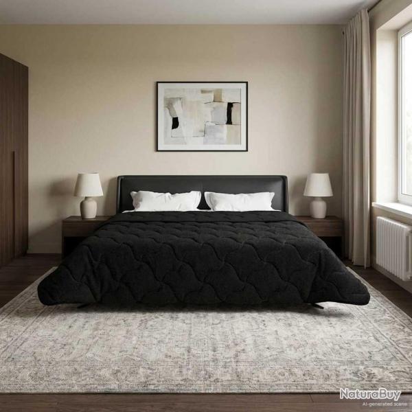 Duvet d'�t� simple Matelass� Noir 200 x 200 cm