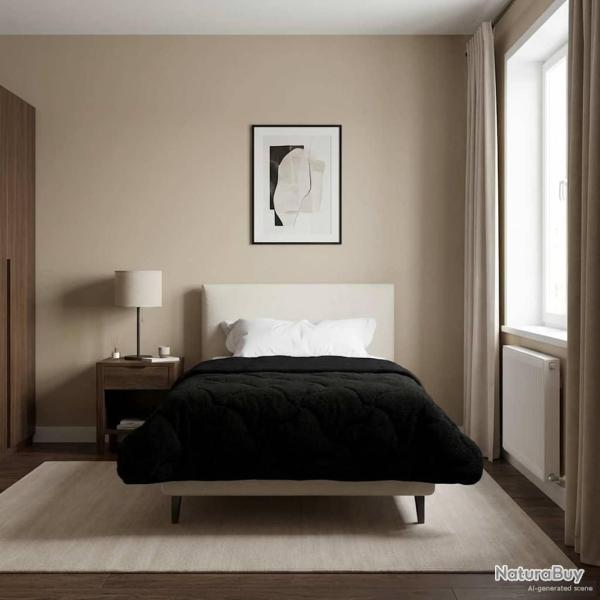 Duvet d'�t� simple Matelass� Noir 155 x 220 cm
