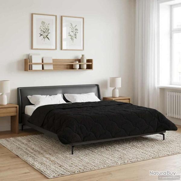 Duvet d'�t� simple Matelass� Noir 200 x 220 cm