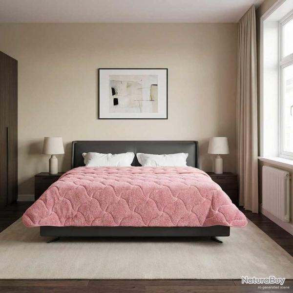 Duvet d'�t� simple Matelass� Rose 220 x 240 cm