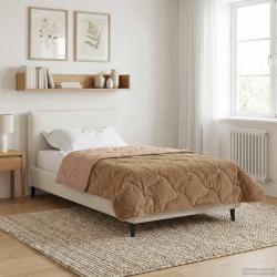 Duvet d'&eacute;t&eacute; simple Matelass&eacute; Taupe 135 x 200 cm