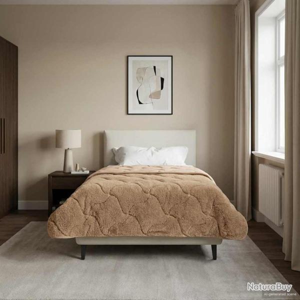 Duvet d'�t� simple Matelass� Taupe 140 x 220 cm