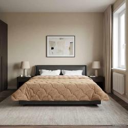 Duvet d'&eacute;t&eacute; simple Matelass&eacute; Taupe 200 x 200 cm