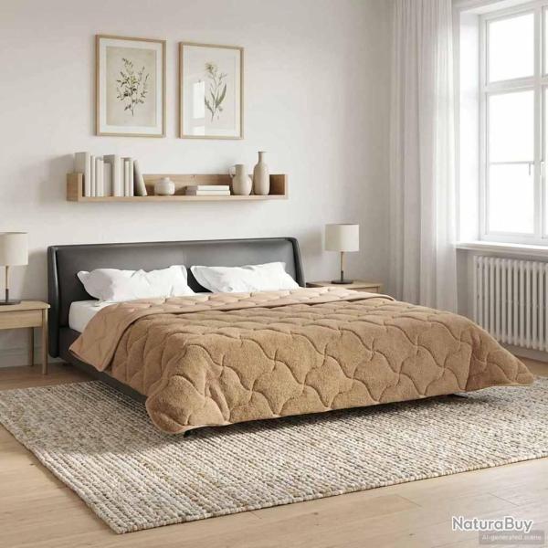 Duvet d'�t� simple Matelass� Taupe 200 x 240 cm