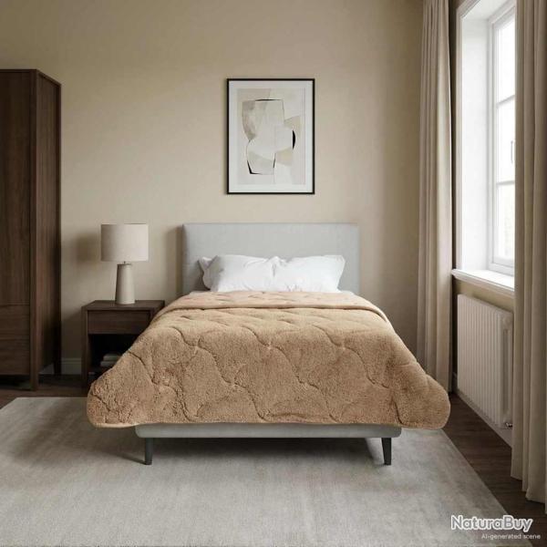 Duvet d'�t� simple Matelass� Taupe 155 x 220 cm