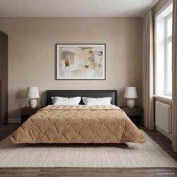 Duvet d'&eacute;t&eacute; simple Matelass&eacute; Taupe 220 x 240 cm