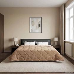 Duvet d'&eacute;t&eacute; simple Matelass&eacute; Taupe 220 x 260 cm