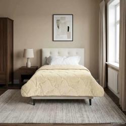 Duvet d'&eacute;t&eacute; simple Matelass&eacute; Cr&egrave;me 135 x 200 cm