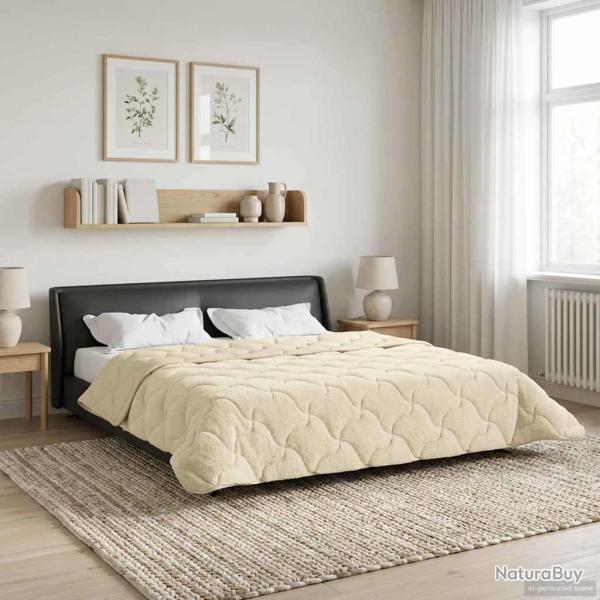 Duvet d'�t� simple Matelass� Cr�me 200 x 200 cm