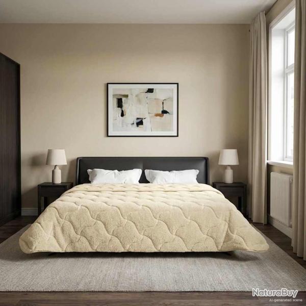 Duvet d'�t� simple Matelass� Cr�me 200 x 240 cm
