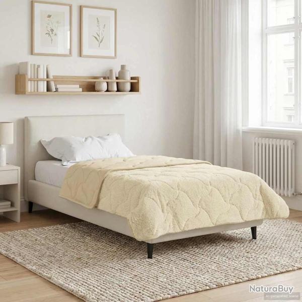 Duvet d'�t� simple Matelass� Cr�me 135 x 220 cm